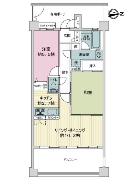ライオンズガーデン武蔵小杉の間取図