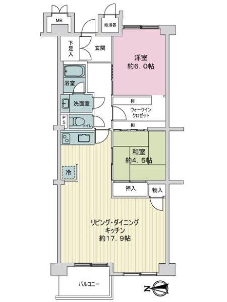 新北野第２コーポの間取図
