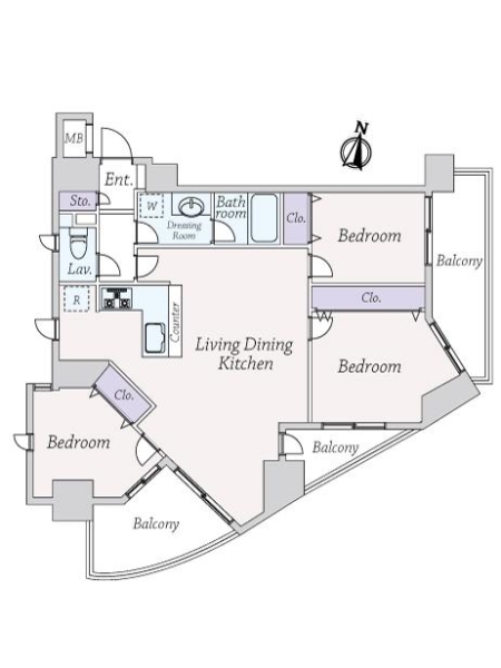 ラウムズ海老江の間取図