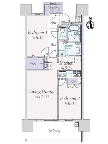 ライオンズ名古屋ステーションアクシスの間取図