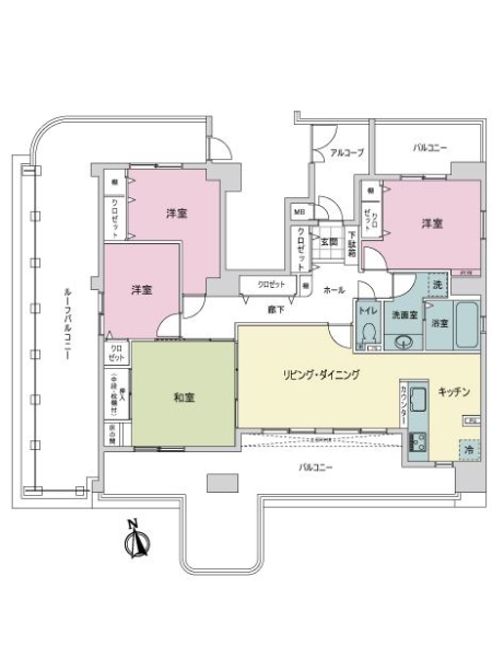 シャトレ愛松国府宮ＩＩの間取図