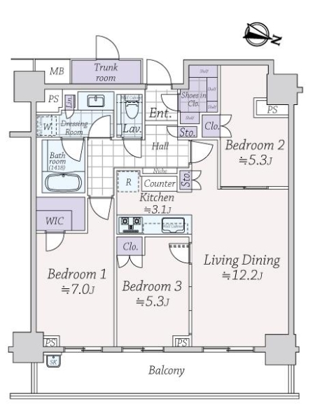 ブランズ横浜の間取図
