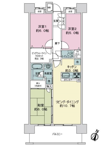 ザ・クレストリヴァシスの間取図
