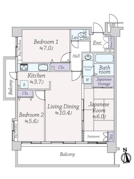 セザール第二上井草の間取図