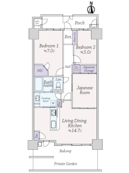 シーコートヤード西宮・香櫨園の間取図