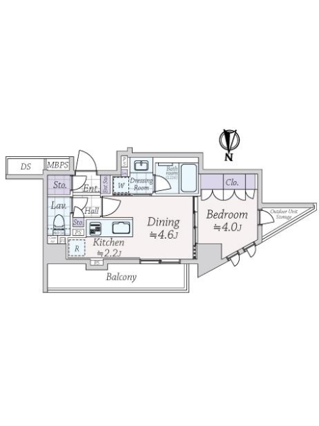ライオンズ東中野の間取図