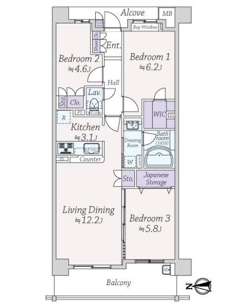 リビオ新蒲田の間取図