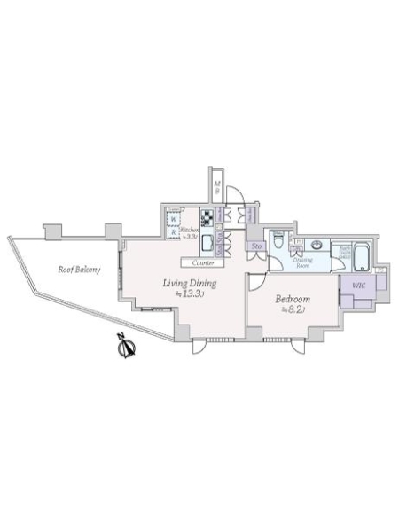 レグノ・ラフィネ南青山の間取図