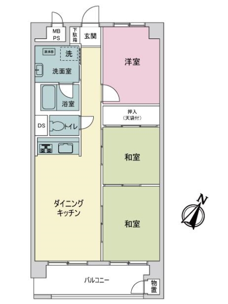東建金町マンションの間取図