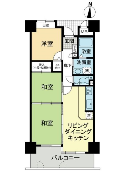 ライオンズマンション新大阪第六の間取図