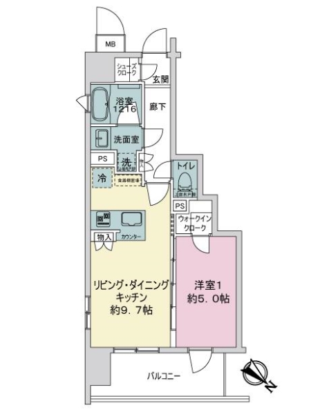 サンクレイドル平井ＩＩの間取図