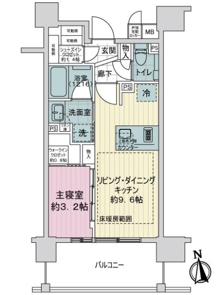 オーベルアーバンツ秋葉原の間取図