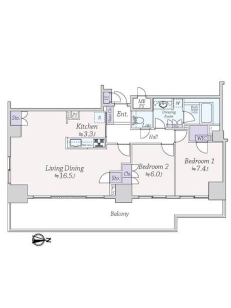東陽町セントラルタワーの間取図