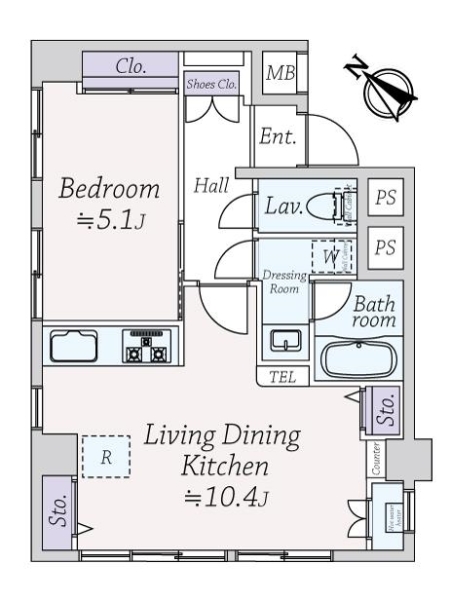 シャトー赤坂台の間取図