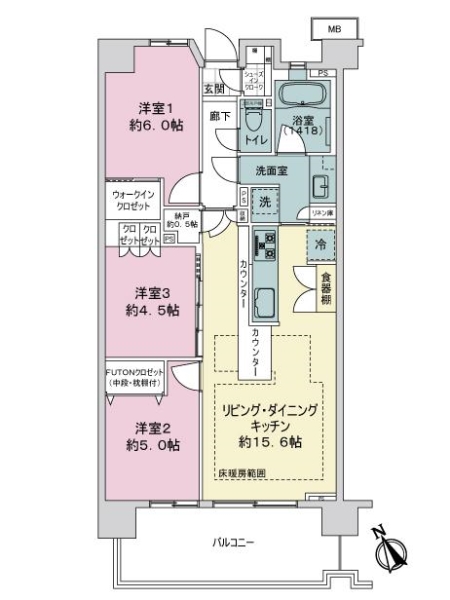 ルピアグランデ船橋行田公園の間取図