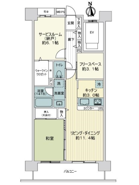 ライオンズマンション西葛西中央通りの間取図