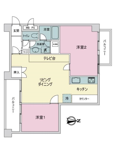 ライオンズマンション八事鶯谷の間取図
