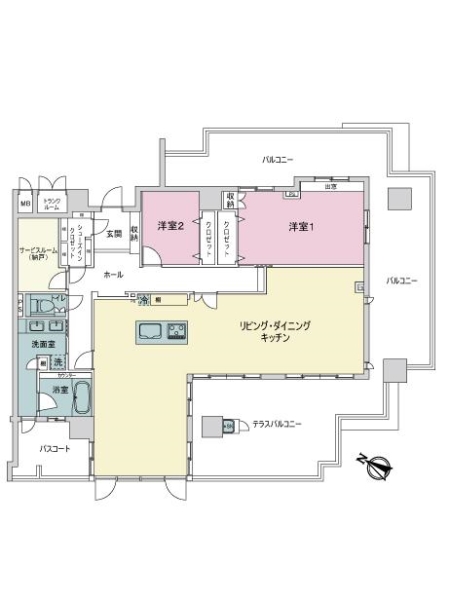 ＣＬＵＢ　ＴＨＥ．薬院ステーションタワーの間取図