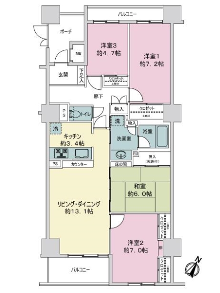 エクステ新横浜の間取図