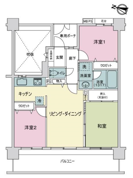 ライオンズガーデンお花茶屋の間取図