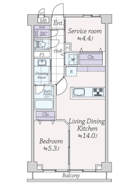 ライオンズマンション東麻布の間取図