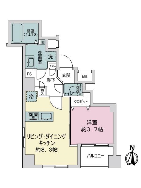 アージョ・クレアーレ横浜大口の間取図