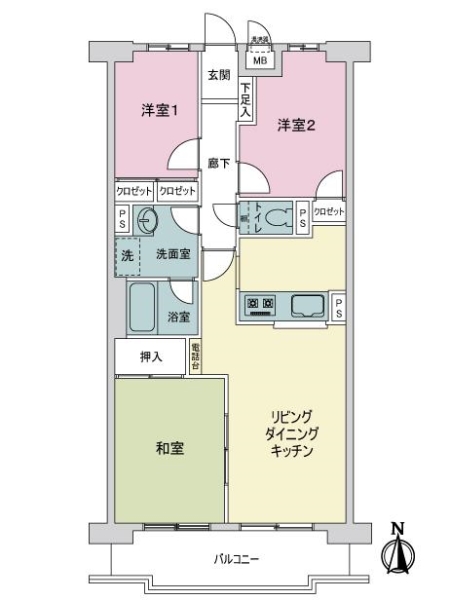 ライオンズマンション浦安の間取図