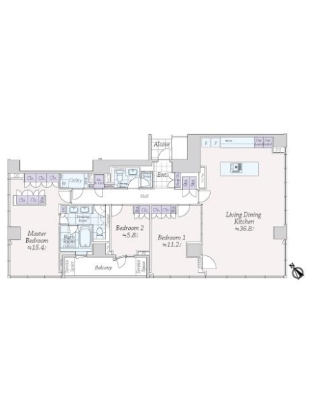 ザ・レジデンス六本木の間取図