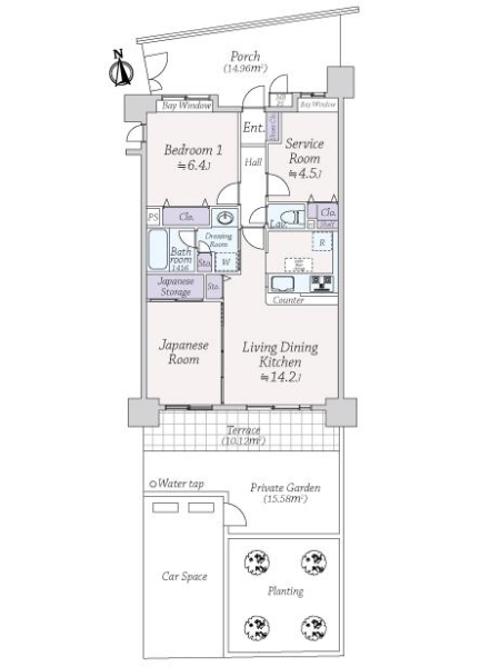 ライオンズマンション門前仲町古石場パークサイドの間取図
