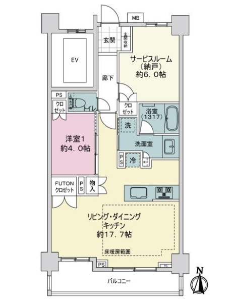 ライオンズ蒲田レジデンスの間取図