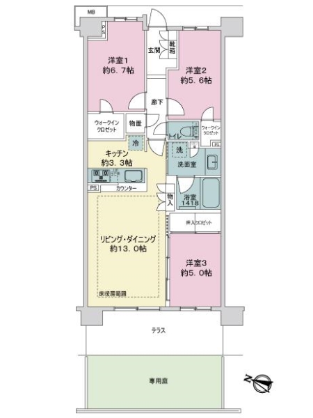 オハナ船橋習志野台の間取図