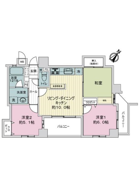 ワコーレルシード上沢の間取図