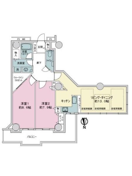 エルザタワー５５の間取図