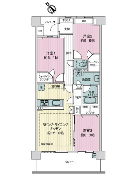 プリズムヒルの間取図