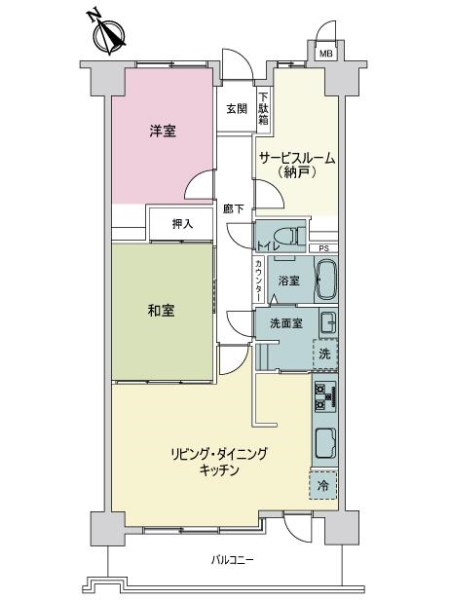 サーパス舟入通りの間取図