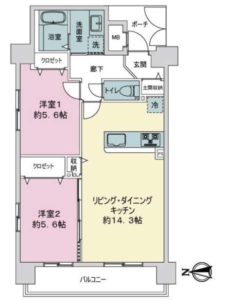 ダイアパレスエスタヴォール大山の間取図