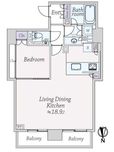 ベイサイドタワー晴海の間取図