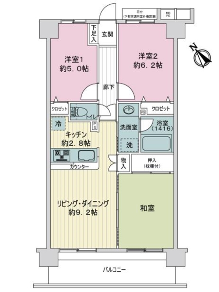ライオンズガーデン鶴見の間取図