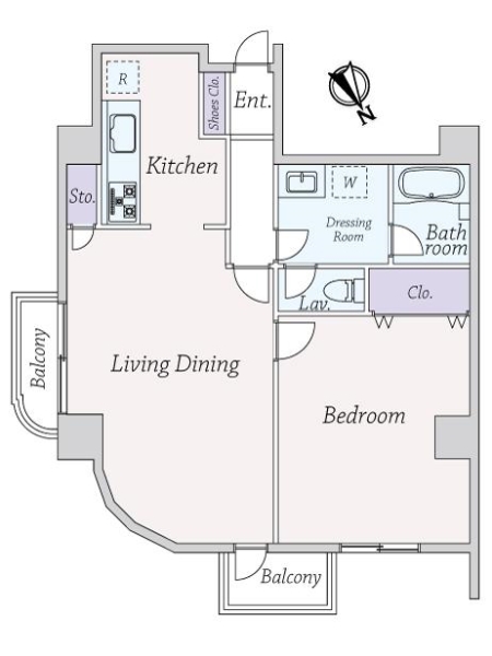 ヴェラハイツ広尾の間取図