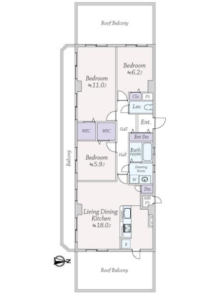 ライオンズマンション日本橋の間取図