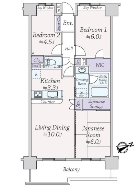 ラディエンス東向島の間取図