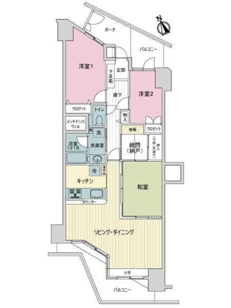 北千里パークスクエアの間取図