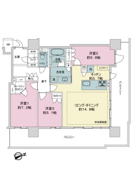 ザ・ファインタワー名古屋今池の間取図