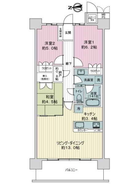 ミリカ・ガーデンの間取図