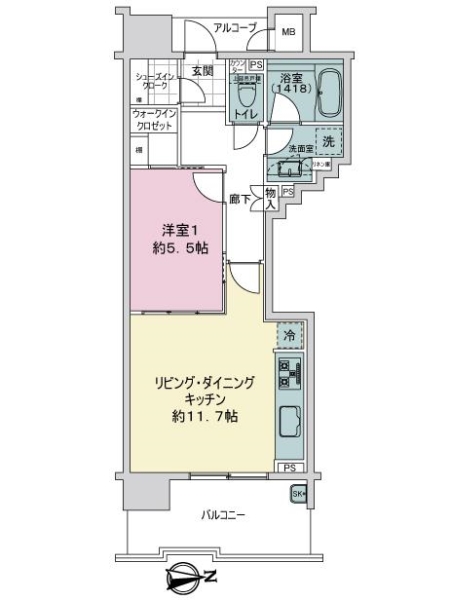 ローレルアイ上前津の間取図