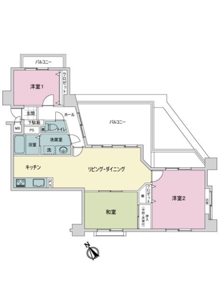 アバンティ高宮イーストシーンの間取図