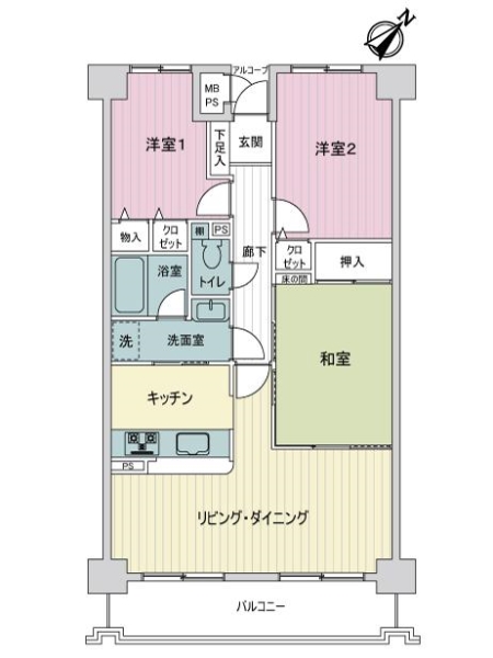 ライオンズヒルズ田方の間取図