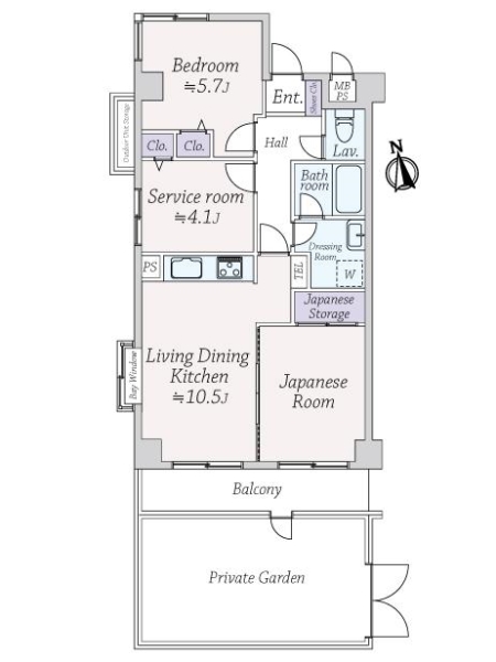 ライオンズマンション国立第８の間取図
