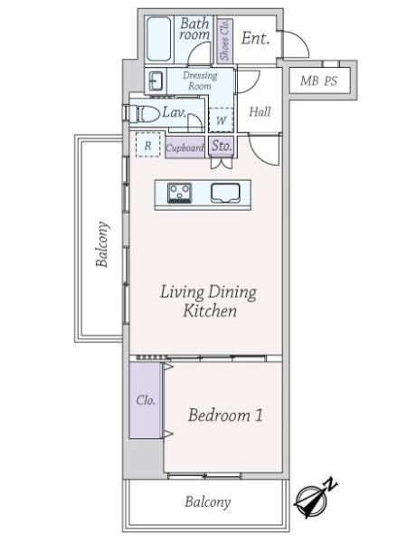 チサンマンシヨン三軒茶屋第２の間取図