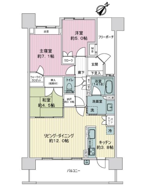 パークホームズ西原の間取図